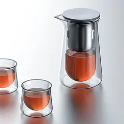 Чайник для заварювання TeaPot D-50 Press type 600ml Transparent - мініатюра 8