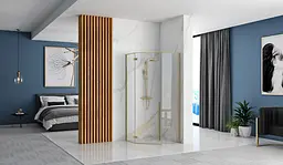 Душова кабіна Rea Diamond 90x90 brushed gold REA-K6506 - мініатюра 2