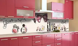 Вініловий кухонний фартух Модний Цибуля наклейка для кухні ПВХ Абстракція Рожевий Happy Pocket Z181875