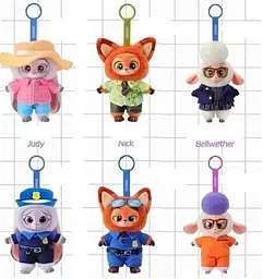 Іграшка сюрприз Зоотрополіс м'який брелок фігурка в одязі Disney Zootopia - мініатюра 3