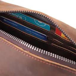 Чоловіча барсетка у вінтажному стилі з натуральної шкіри Vintage s_15109 коричнева - мініатюра 8