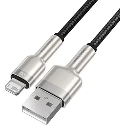 Кабель Baseus Cafule Metal Lightning 2.4A (2m) black (CALJK-B01) - мініатюра 2