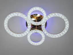 Люстра стельова LED Diasha 2203/2+2G, 75W, 3200K-6500K, акрил, сучасний стиль, з пультом, для дому - мініатюра 2