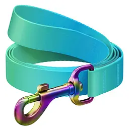 Повідець для собак Waudog Nylon Recycled S, 122 см блакитний