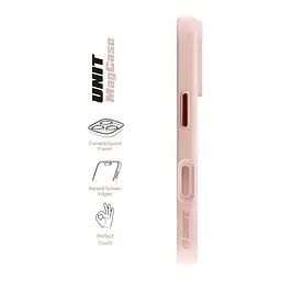 Чехол Apple iPhone 17 Pro, Unit MagSafe, розовый, прозрачный, магсейф, противоударный, магнитный, панель-накладка с поддержкой MagSafe, с поддержкой беспроводной зарядки, TPU+PC, защита всего корпуса, ударопрочный, ArmorStandart (ARM86295) - мініатюра 3