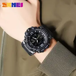 Годинник чоловічий наручний спортивний Skmei 2222 (Чорний) - мініатюра 7