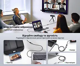 Кабель-подовжувач UGREEN US115 USB 3.0 USB-A 1,5 м чорний (10496) - мініатюра 10