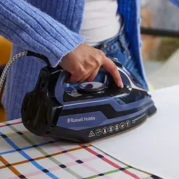 Праска Russell Hobbs 3100Вт, паровий удар -210гр, верт. відпарювання, керамічна підошва, чорно-синий teh0016276 - мініатюра 5