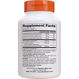 Комплекс Doctor's Best Glucosamine Chondroitin MSM with OptiMSM 120 капсул - мініатюра 2