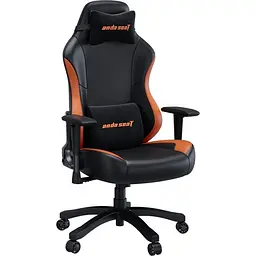 Крісло ігрове Anda Seat Luna Color Size L Black/Orange PVC - мініатюра 2