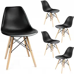 Крісло JUMI Plastic Chair Black - мініатюра 1