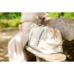 Сумка Childhome Mommy bag Signature - Canvas White, біла (CWMBBSCOW) - мініатюра 15