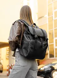 Жіночий рюкзак ролл Sambag Loft Zard чорний 46 х 28 х 13 см (22618001) - мініатюра 2