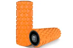 Масажний ролик EasyFit Grid Roller 33 см v.1.1 міцний масажер (помаранчевий) - мініатюра 3