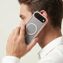 Чехол Apple iPhone 17 Air, Unit MagSafe, розовый, прозрачный, магсейф, противоударный, магнитный, панель-накладка с поддержкой MagSafe, с поддержкой беспроводной зарядки, TPU+PC, защита всего корпуса, ударопрочный, ArmorStandart (ARM86311) - мініатюра 5