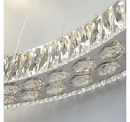 Світлодіодна люстра підвісна Artlight 8220-1000LCH з хвилеподібним кришталевим корпусом, 63W - мініатюра 6
