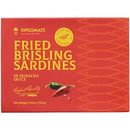 Сардини Diplomats Ceptas Brisling Sardīnes in Sriracha sause 100 г