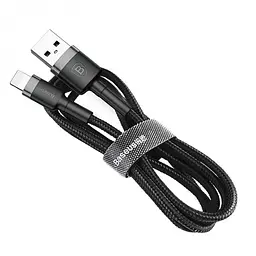 Кабель посилена обплетення Baseus Cafule USB - Lightning 1 метр (CALKLF-BG1) - мініатюра 1