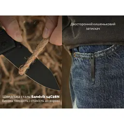 Ніж Civivi Placoid, Darkwash, чорний G10 (C23079-1) - мініатюра 12