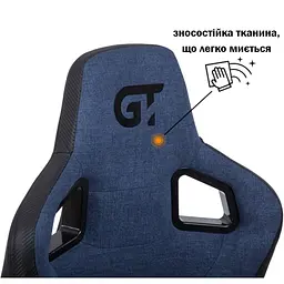 Геймерське крісло GT Racer чорне з темно-синім (X-8005 Dark Blue/Black) - мініатюра 4