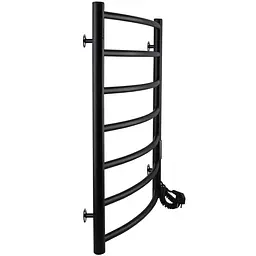 Електрична рушникосушка Unio LD ЕU 700-500-7 BLK Драбинка Дуга чорна, Чорний матовий, Праве, Електронний - мініатюра 4
