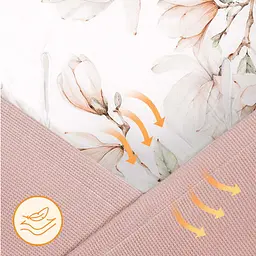 Ковдра для люльки Lionelo Travel Swaddle Blanket beige magnolia (LO-TRAVEL SWADDLE BLANKET BEIGE MAGNOLIA) - мініатюра 8