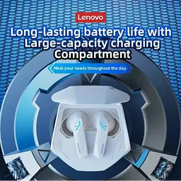 Бездротові спортивні вакуумні навушники Lenovo Thinkplus GM2 Pro TWS, Bluetooth у кейсі Білі - мініатюра 3