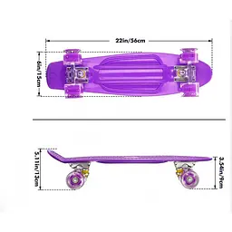 Пенні борд Penny board з підсвіткою колес Fish Skateboards - мініатюра 4