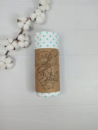 Пелюшка дитяча багаторазова непромокальна a.l.babybox Горох 80x100 см М'ятно-білий (NV 18145436) - мініатюра 3