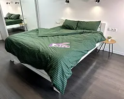Постільна білизна LARA бязь-страйп Green d11225e євро - мініатюра 4