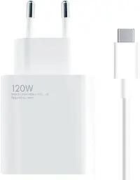 Мережевий зарядний пристрій Xiaomi120W HyperCharge Combo Type-A BHR9462EU White