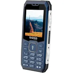 Кнопковий телефон Sigma mobile X-Style 341 BRO TYPE-C синій - мініатюра 3