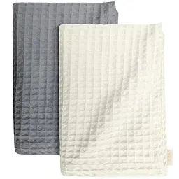 Набір рушників Cosas Cube White & Waffle Grey 2 шт. (SetTowel_95-SqWhite_130-Grey)