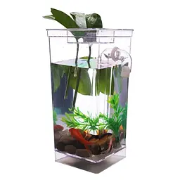 Акваріум самоочисний для рибок з LED підсвічуванням акриловий 2L 25см My Fun Fish