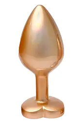Анальна пробка Gleaming Love Pearl Gold Plug S 7.1 см (золотий) - мініатюра 2
