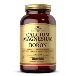 Вітаміни та мінерали Solgar Calcium Magnesium Plus Boron, 250 таблеток