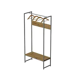 Вішалка модульна підлогова Ferrum-decor Треліс 12 180x90x38 сірий ДСП Дуб Артізан 16мм (FRD-104321)