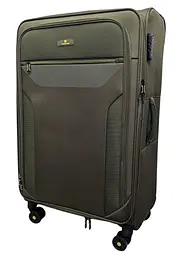 Валіза велика Worldline Airtex 616 жаккард-поліестер L Темно-зелений