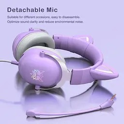 Дротова ігрова гарнітура Onikuma Gaming CAT with LED X11, USB, 3.5mm, 2.2m, purple - мініатюра 4