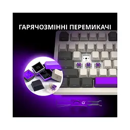 Клавіатура Lorgar KBP70TKLW Wireless TKL Mechanical Pro UA Black/Red (LRG-KBP70TKLW-BK-US) - мініатюра 6