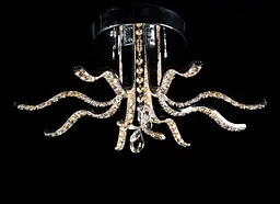 Люстра стельова LED Splendid Ray L78393/8, 100W, хром/білий, сучасний стиль, з пультом, 50 см - мініатюра 2