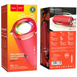 Портативна акустика Hoco HC2 Xpress sports BT speaker LED IPX5 бездротова червона - мініатюра 2