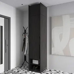 Шафа розпашна Moreli Ramo FR-0002 з полицями штангою та антресоллю 518х570х2500 мм Венге Темний