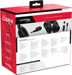 Гарнітура HyperX ігрова Cloud III WL/USB-A/USB-C чорний (77Z45AA) - мініатюра 10