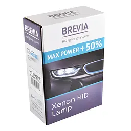 Ксенонова лампа Brevia H1 +50%, 6000K, 85V, 35W P14.5s KET, 2шт(12160MP)