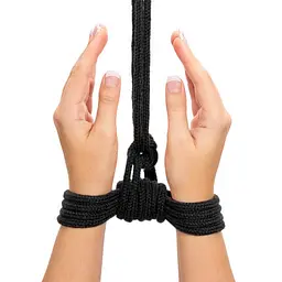 Мотузка - Fetish Bondage Rope Black, 10 м - мініатюра 5