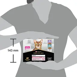 Набір вологого корму для дорослих котів з чутливим травленням Purina Pro Plan Delicate Digestion шматочки у підливці з індичкою та океанічною рибою 850 г (10 шт. х 85 г) - мініатюра 3