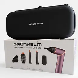 Фен-щітка Grunhelm для укладання волосся GHD-818 з комплектом насадок (154946) - мініатюра 3