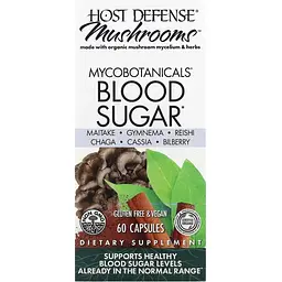 Гриби для нормалізації рівня цукру Fungi Perfecti MycoBotanicals Blood Sugar 60 капсул - мініатюра 2