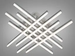Стильна стельова LED люстра для кабінету Diasha 7012NEW HR хром 68 см 136W з пультом - мініатюра 4